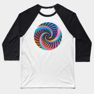 Opposing Spiral Pattern in 3-D Baseball T-Shirt